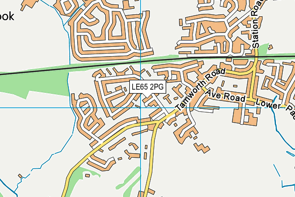 LE65 2PG map - OS VectorMap District (Ordnance Survey)
