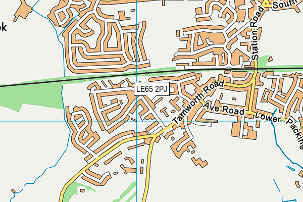 LE65 2PJ map - OS VectorMap District (Ordnance Survey)