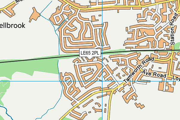 LE65 2PL map - OS VectorMap District (Ordnance Survey)