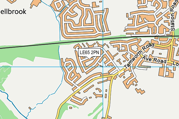 LE65 2PN map - OS VectorMap District (Ordnance Survey)