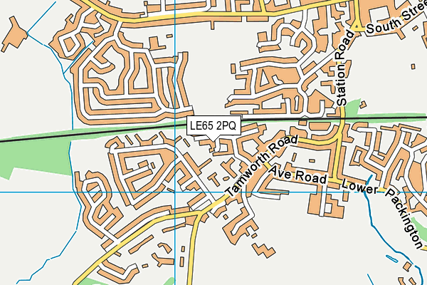 LE65 2PQ map - OS VectorMap District (Ordnance Survey)