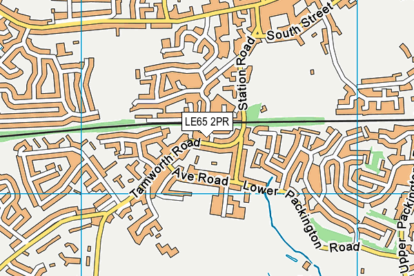 LE65 2PR map - OS VectorMap District (Ordnance Survey)