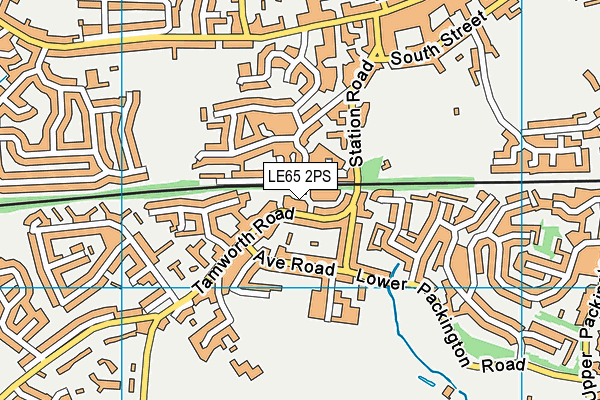 LE65 2PS map - OS VectorMap District (Ordnance Survey)