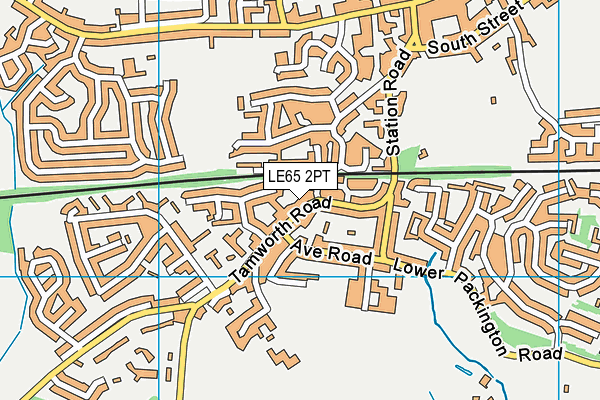 LE65 2PT map - OS VectorMap District (Ordnance Survey)
