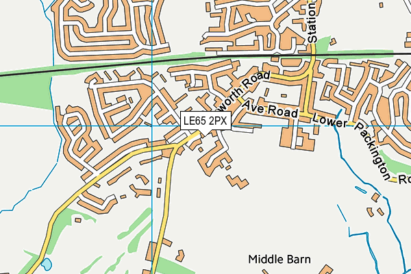 LE65 2PX map - OS VectorMap District (Ordnance Survey)