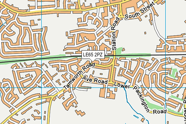 LE65 2PZ map - OS VectorMap District (Ordnance Survey)