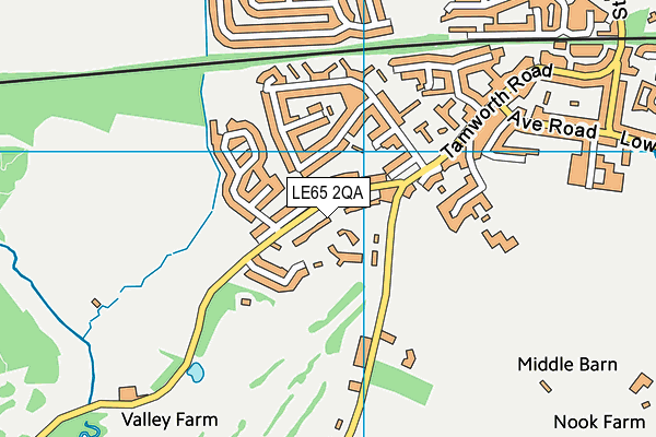 LE65 2QA map - OS VectorMap District (Ordnance Survey)