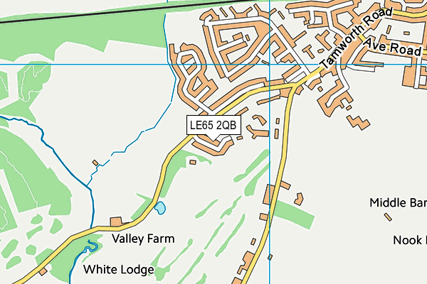 LE65 2QB map - OS VectorMap District (Ordnance Survey)