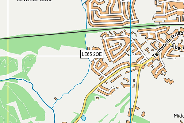 LE65 2QE map - OS VectorMap District (Ordnance Survey)