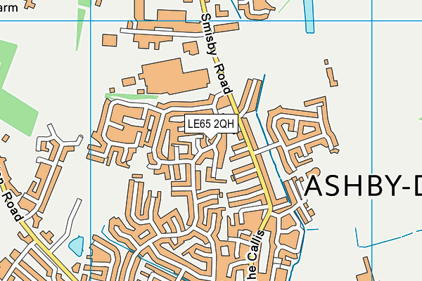 LE65 2QH map - OS VectorMap District (Ordnance Survey)
