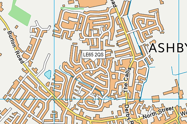 LE65 2QS map - OS VectorMap District (Ordnance Survey)