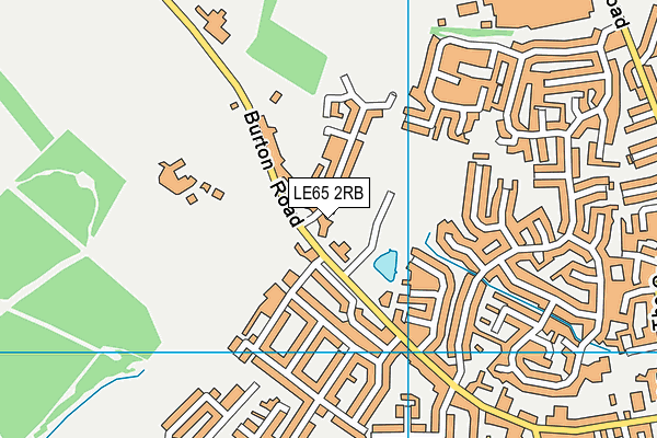 LE65 2RB map - OS VectorMap District (Ordnance Survey)