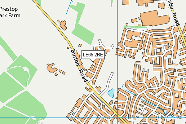 LE65 2RE map - OS VectorMap District (Ordnance Survey)