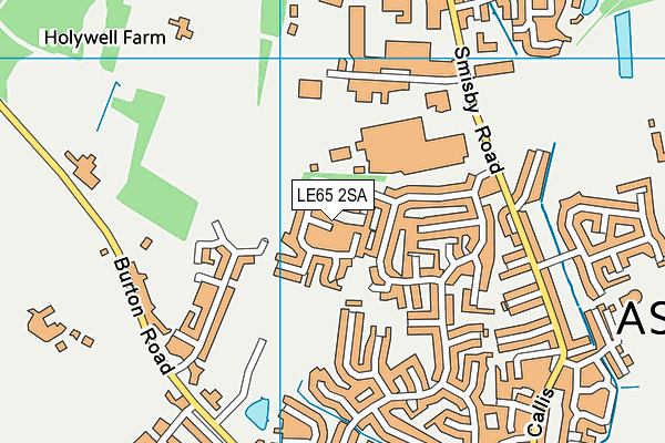 LE65 2SA map - OS VectorMap District (Ordnance Survey)