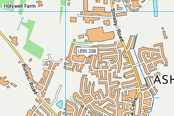 LE65 2SB map - OS VectorMap District (Ordnance Survey)