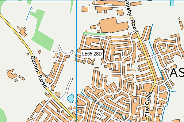 LE65 2SD map - OS VectorMap District (Ordnance Survey)