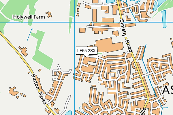 LE65 2SX map - OS VectorMap District (Ordnance Survey)