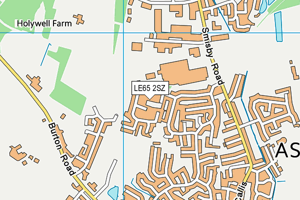 LE65 2SZ map - OS VectorMap District (Ordnance Survey)