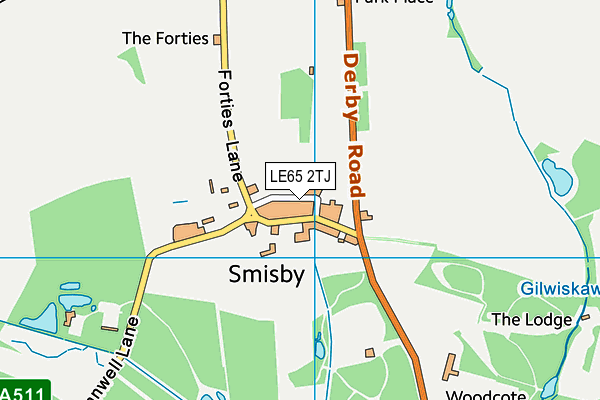 LE65 2TJ map - OS VectorMap District (Ordnance Survey)