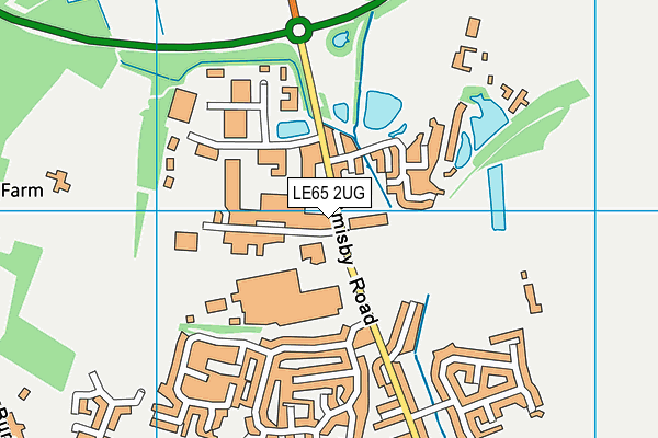 LE65 2UG map - OS VectorMap District (Ordnance Survey)