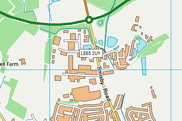 LE65 2UY map - OS VectorMap District (Ordnance Survey)