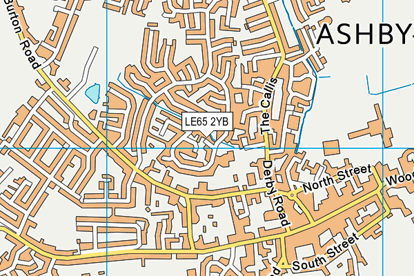 LE65 2YB map - OS VectorMap District (Ordnance Survey)