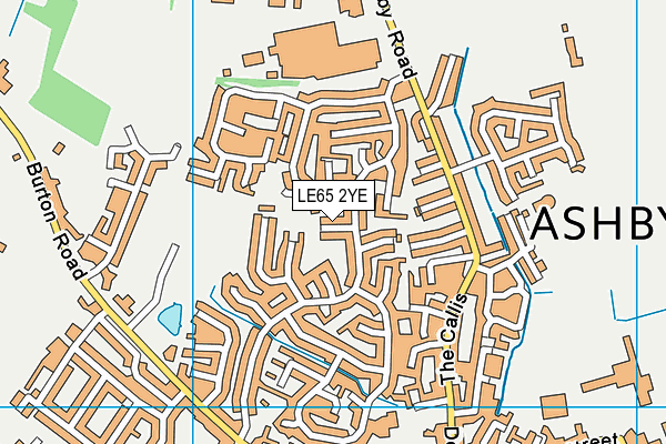 LE65 2YE map - OS VectorMap District (Ordnance Survey)