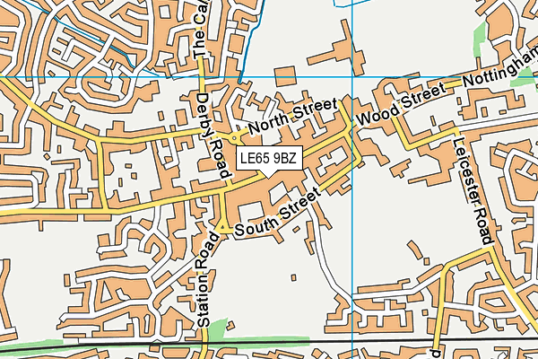 LE65 9BZ map - OS VectorMap District (Ordnance Survey)