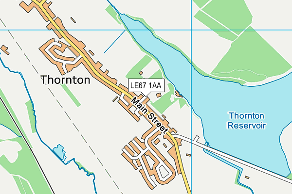 LE67 1AA map - OS VectorMap District (Ordnance Survey)