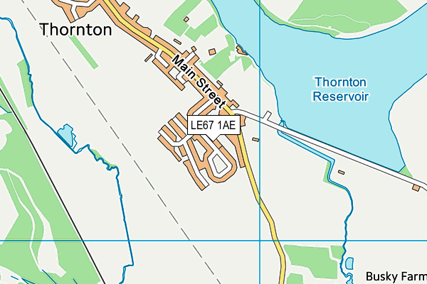 LE67 1AE map - OS VectorMap District (Ordnance Survey)
