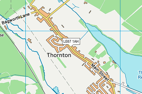 LE67 1AH map - OS VectorMap District (Ordnance Survey)