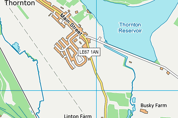 LE67 1AN map - OS VectorMap District (Ordnance Survey)