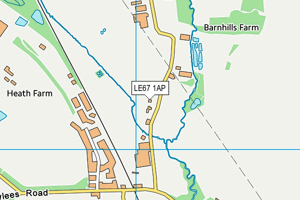 LE67 1AP map - OS VectorMap District (Ordnance Survey)