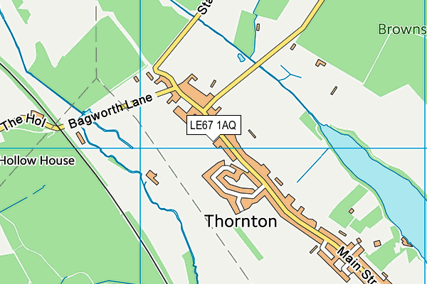 LE67 1AQ map - OS VectorMap District (Ordnance Survey)