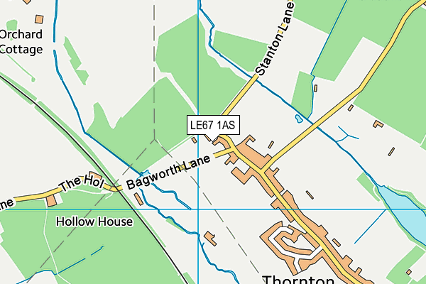 LE67 1AS map - OS VectorMap District (Ordnance Survey)