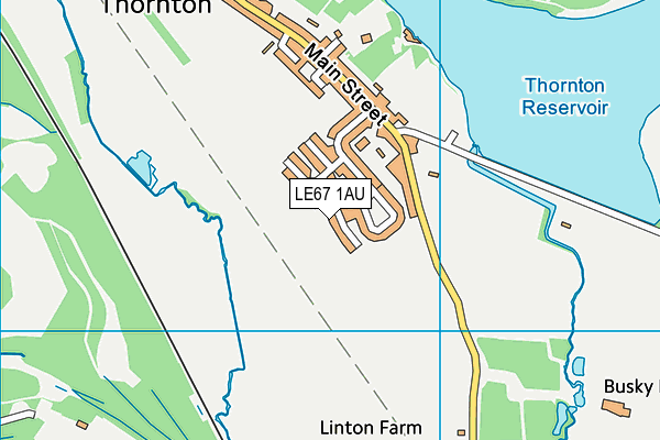 LE67 1AU map - OS VectorMap District (Ordnance Survey)