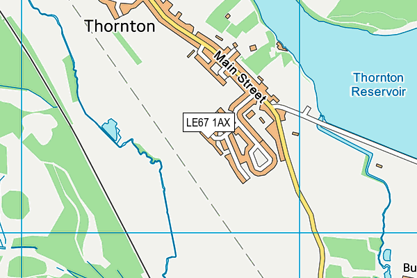 LE67 1AX map - OS VectorMap District (Ordnance Survey)