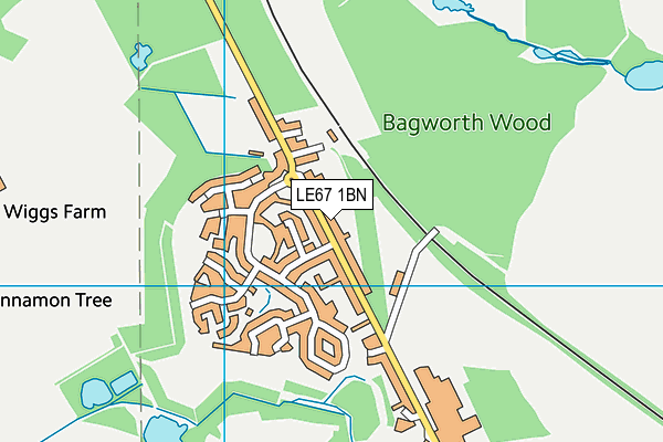 Map of BAGWORTH VILLAGE STORE LTD at district scale