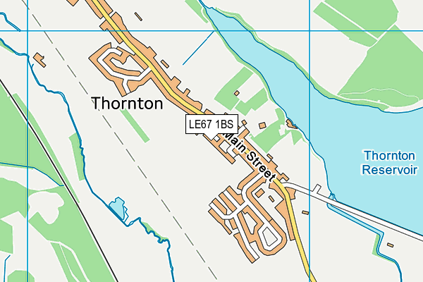 LE67 1BS map - OS VectorMap District (Ordnance Survey)