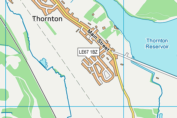 LE67 1BZ map - OS VectorMap District (Ordnance Survey)