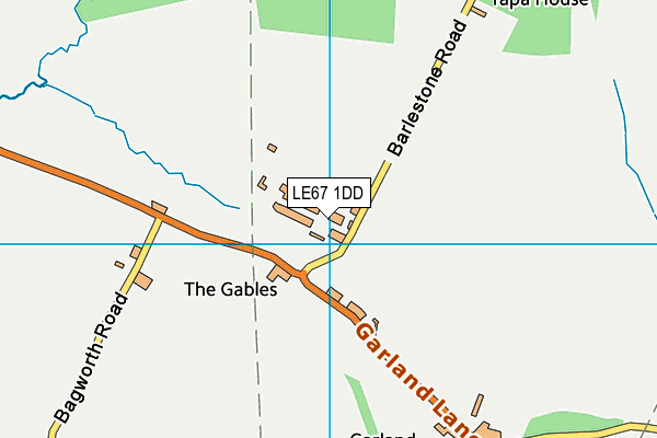 LE67 1DD map - OS VectorMap District (Ordnance Survey)