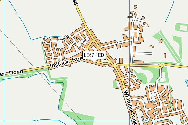 LE67 1ED map - OS VectorMap District (Ordnance Survey)