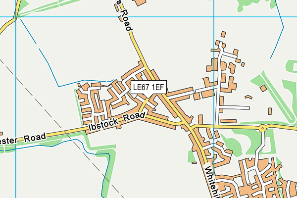 LE67 1EF map - OS VectorMap District (Ordnance Survey)