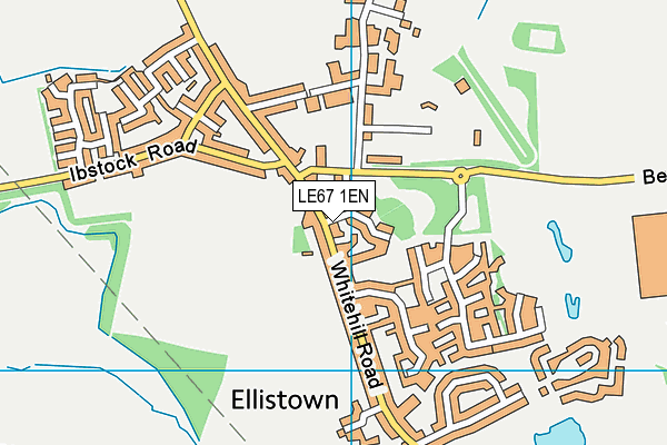 Ellistown Community Primary School map (LE67 1EN) - OS VectorMap District (Ordnance Survey)