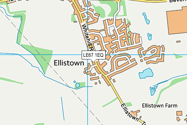 LE67 1EQ map - OS VectorMap District (Ordnance Survey)