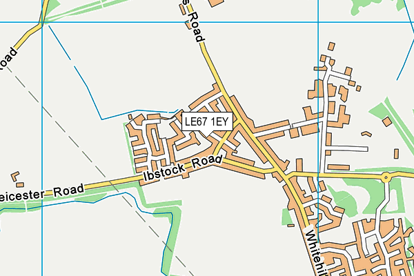 LE67 1EY map - OS VectorMap District (Ordnance Survey)