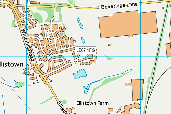 LE67 1FG map - OS VectorMap District (Ordnance Survey)