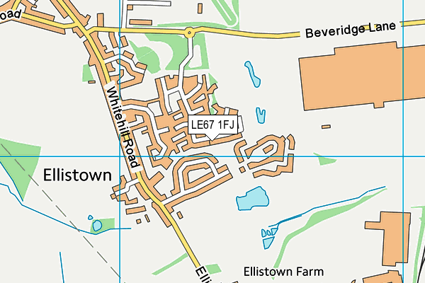 LE67 1FJ map - OS VectorMap District (Ordnance Survey)