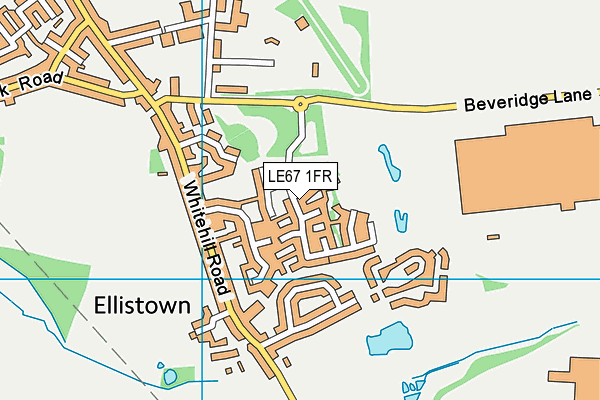 LE67 1FR map - OS VectorMap District (Ordnance Survey)