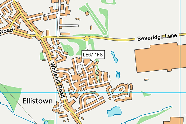 LE67 1FS map - OS VectorMap District (Ordnance Survey)